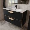 Тумба с раковиной Terminus Noto NOT101002099901O черный soft touch, 100x62