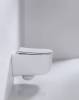 Унитаз подвесной beWash Minimal BKWHR003480 безободковый, с сиденьем микролифт, белый глянец фото 6