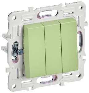 Выключатель 3-клавишный IEK Skandy SK-V30-0-10-K06 мятный
