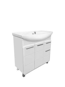 Тумба с раковиной Runo Эрика 85 00-00004915 белая