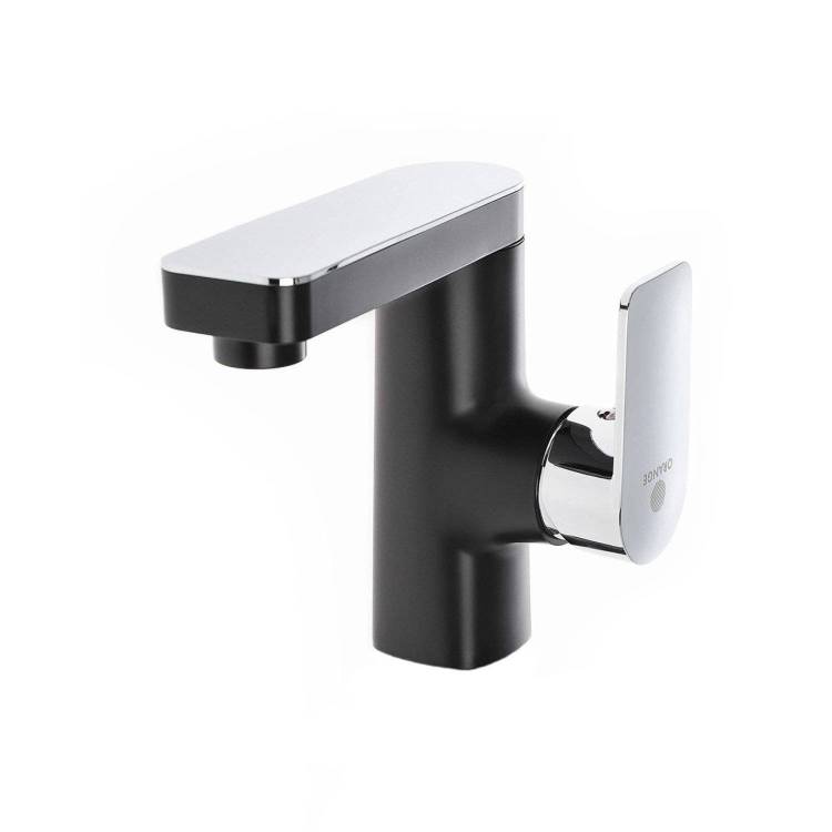 Смеситель для раковины OneLife P08-021B черный, хром