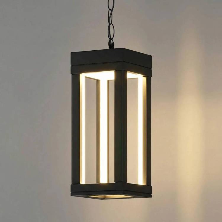 Уличный подвесной светодиодный светильник Elektrostandard Frame 1528 TECHNO LED Frame 3000K черный