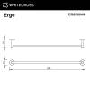 Полотенцедержатель WHITECROSS Ergo ER2252NIB никель брашированный фото 2