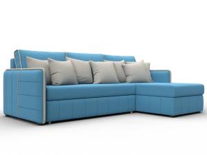 Диван угловой Лига Диванов Лига-078 130978 Голубой