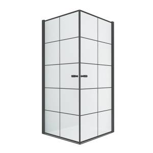 Душевое ограждение NEW TRENDY NEW SOLEO BLACK 90x90x195 D-0285A/D-0285A (черный)