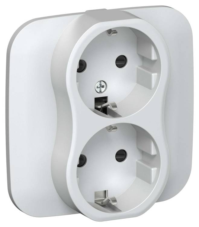 Розетка 2-местная с заземлением и шторками IEK Flite FI-R24A-16-K36 жемчуг