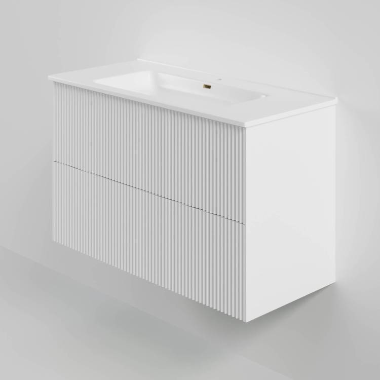 Тумба под раковину La Fenice Terra Twin Bianco 100 белый матовый