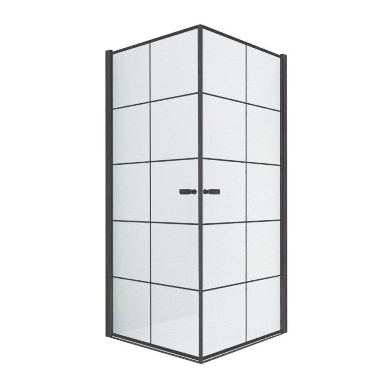 Душевое ограждение NEW TRENDY NEW SOLEO BLACK 90x90x195 D-0285A/D-0285A (черный)