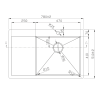 Мойка кухонная Melana ProfLine D7851HG-R золото врезная прямоугольная правая 780x510x200мм фото 3
