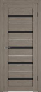 Межкомнатная дверь Владимирская Фабрика Дверей Atum Al 7 Brun Oak стекло Black Gloss SM 900x2000