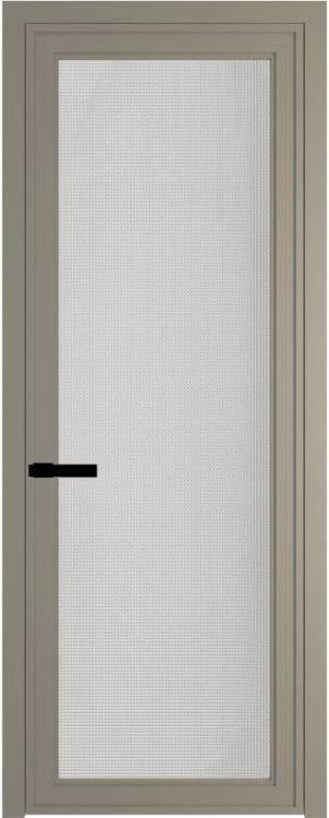 Межкомнатная дверь Profil Doors 1 AGP цвет профиля Никель матовый, стекло безопасное 6 мм кризет 800x2000