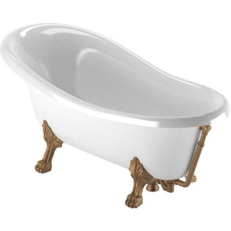 Ванна из искусственного камня Veragio Markiza 30252 185x80 бронзовый слив-перелив