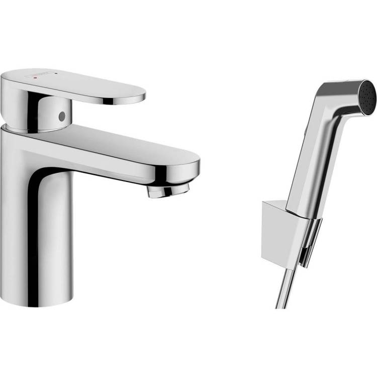 Смеситель для раковины Hansgrohe Vernis Blend 71215000 с гигиеническим душем, хром