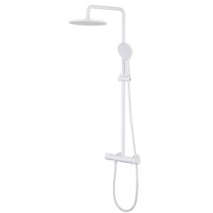 Душевая стойка Abber Emotion AF8816WL с изливом, белая матовая