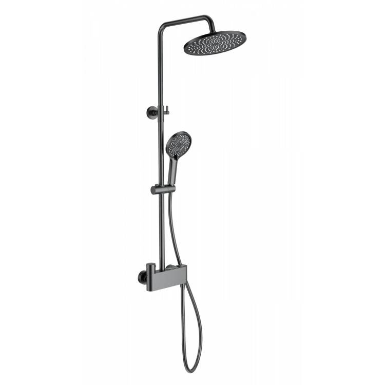 Душевая стойка Wonzon & Woghand WW-B3110-BGG темный графит, с термостатом