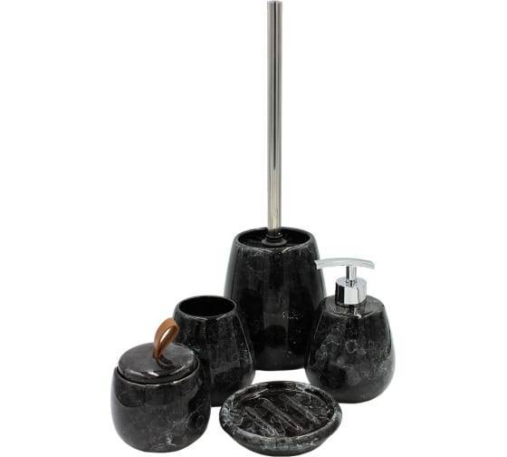 Набор аксессуаров для ванны Bath Plus Pietra W-CE2242AA-SET5 черный