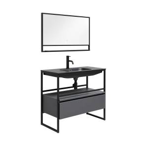 Мебель для ванной Armadi Art Loft 120 антрацит, напольная