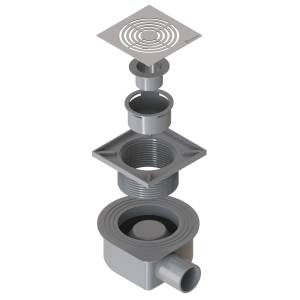 Душевой трап Boheme Smart design 984-15-CR 15x15 см, нерж. сталь хром