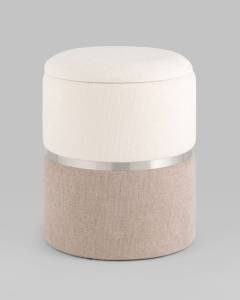Пуф Stool Group Кэрри 19A060CHHS HT2303-01-04 серебро, серо-бежевый