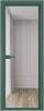 Межкомнатная дверь Profil Doors 1 AV цвет профиля Зеленый воск, стекло безопасное 6 мм ромб серебро 800x2000