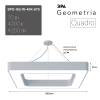 Подвесной светодиодный cветильник Geometria ЭРА Quadro SPO-162-W-40K-070 70Вт 4000К белый Б0050584 фото 5