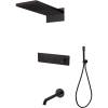 Душевой комплект Boheme Fusion 130-2-B черный, с внутренней частью