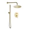 Душевой комплект AQUAme AQM8404BG золото шлифованное