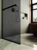 Душевая перегородка MaybahGlass MGD-729-6у 79x195, стекло графит 8 мм, профиль черный фото 4