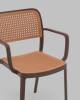 Стул Stool Group Yona PP-297 brown 36025 коричневый, пластиковый с подлокотниками фото 8