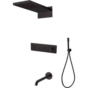 Душевой комплект Boheme Fusion 130-2-B черный, с внутренней частью