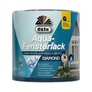 Эмаль для окон и дверей влагорегулирующая Dufa Aqua-Fensterlack глянцевая белая 2 л