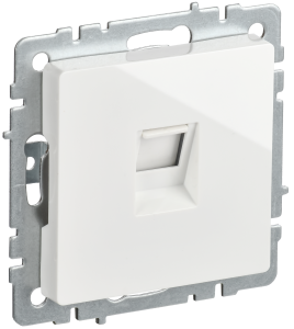 Розетка компьютерная RJ45 IEK Brite BR-K10-1-K01-PRO белый