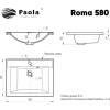 Раковина Paola Roma 580 встраиваемая фото 8