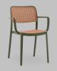 Стул Stool Group Yona PP-297 green 36023 зеленый, пластиковый с подлокотниками фото 2