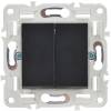 Выключатель 2-клавишный IEK Skandy SK-V20-0-10-K02 черный фото 2