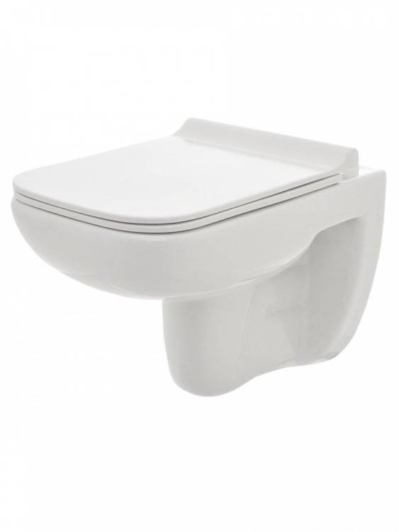 Унитаз подвесной AQUAme AQM2007 с сиденьем SoftClose, теxнология смыва Rimless 550x350x375