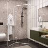 Душевой уголок Cerutti Spa C2AW стекло прозрачное, алюминиевый профиль фото 4