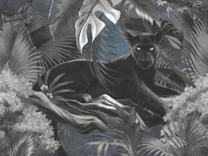 Бесшовные Eco обои Ortograf Animality 34694 Panther in the jungle Ворс ОЕ