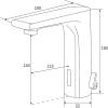 Электронный смеситель для раковины beWash Photocell BWAM0BS8039 со смешиванием, хром, 220В/6В фото 2