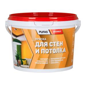 Краска для стен и потолков Pufas Decoself морозостойкая 2.7 кг