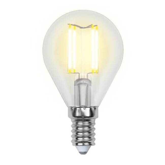 Лампа светодиодная филаментная Uniel Air Dim LED-G45-7,5W/WW/E14/CL GLA01TR