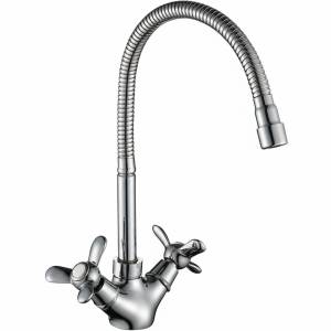 Смеситель для кухни Rossinka Q Q02-75 с гибким изливом