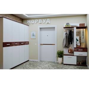 Стенка для прихожей Глазов Мебель Норвуд Н001368 белый комплект 3