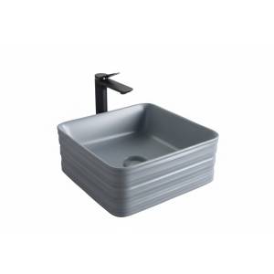 Раковина Gid Geométrico 53338 Gm965 39 см, серая матовая