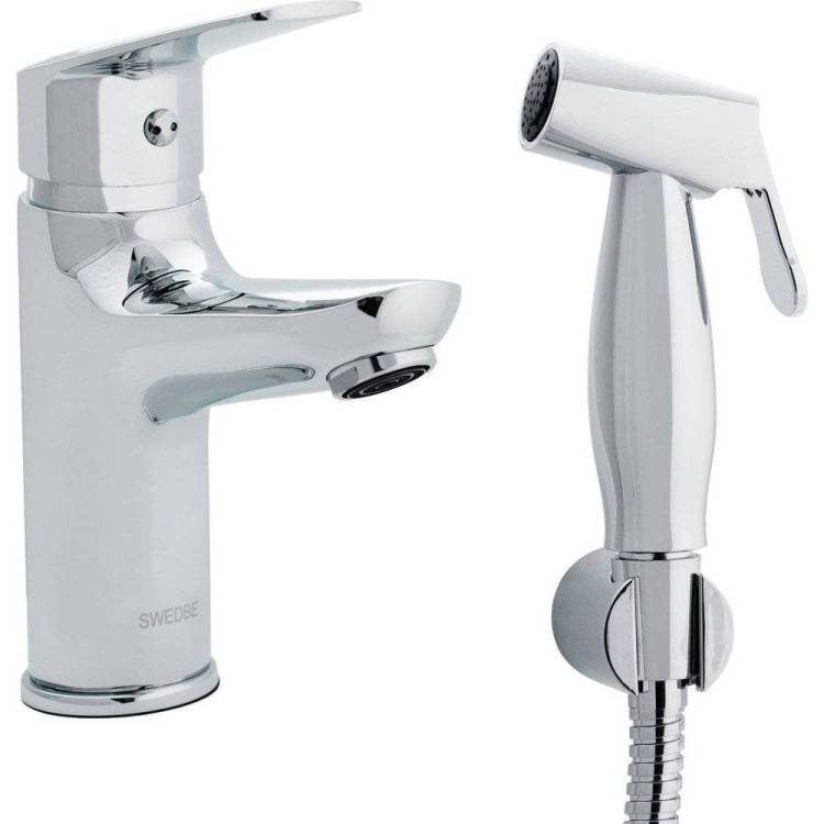 Смеситель для раковины Swedbe Ares 1960 с гигиеническим душем