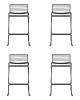 Набор из 4 полубарных стульев Stool Group Danny DN-S26 BL/BL X4 черный