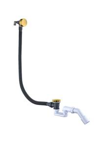 Слив-перелив для ванны Boheme 631-MG 50 мм, клик-клак, матовое золото, с сифоном