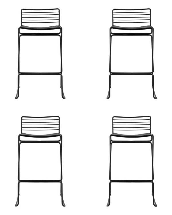 Набор из 4 полубарных стульев Stool Group Danny DN-S26 BL/BL X4 черный