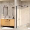 Душевая перегородка Wasserkraft Rur 30W39MB-MG профиль черный матовый, стекло матовое, 90x200 фото 3