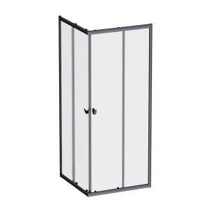 Душевой уголок Am.Pm Sunny W87G-403-8080-BT профиль черный, стекло прозрачное, 80x80